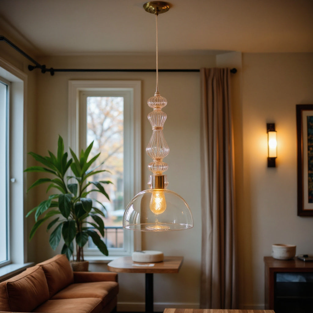 Blown Glass Pendant Light